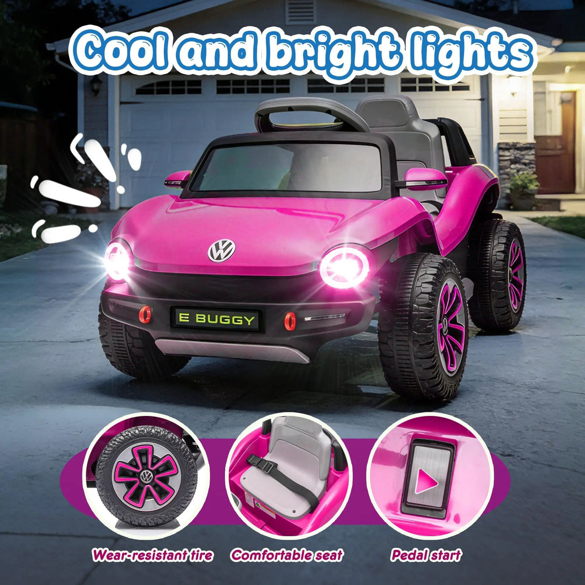12V Licensed Volkswagen Beetle Kids Ride-On Electric Car by HouseOfZazla