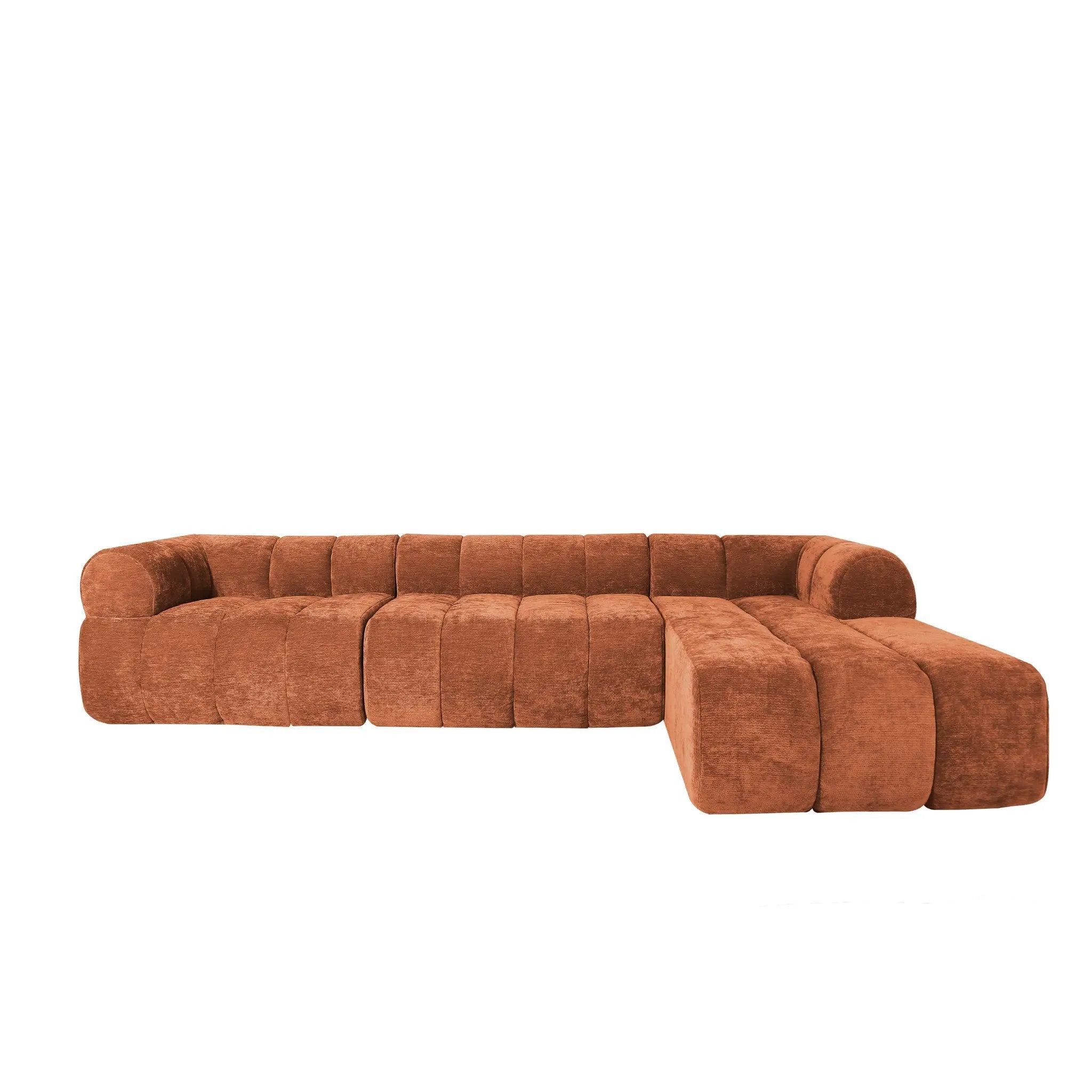 122" Modern L-Shaped Sectional Sofa with Chaise Lounge by HouseOfZazla