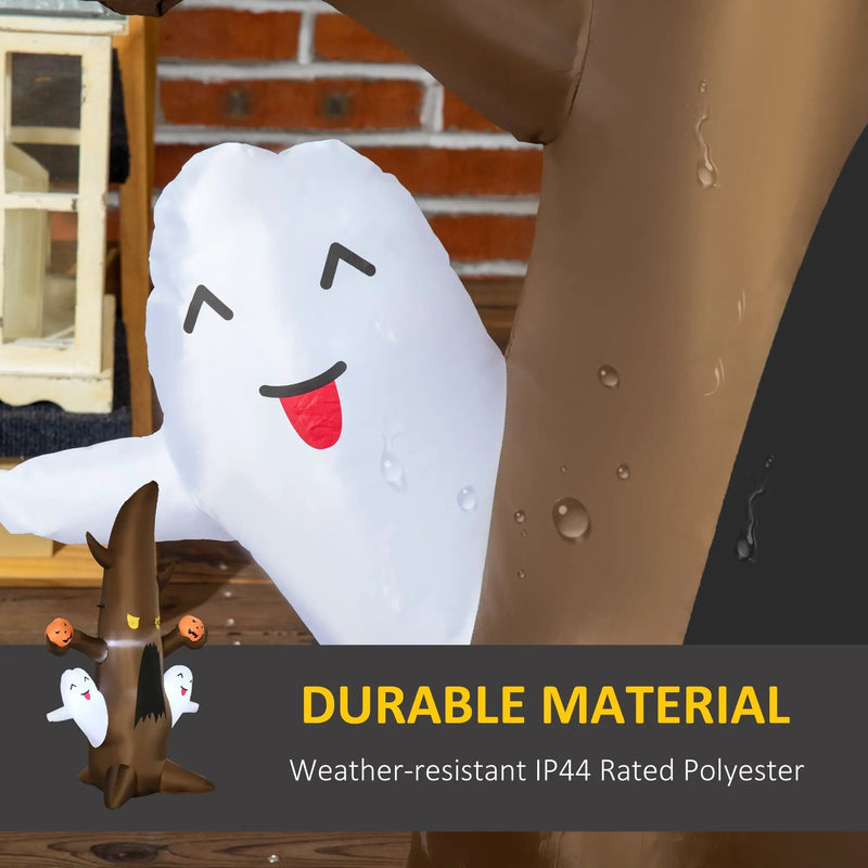 5FT Illuminated Inflatable Halloween Ghost Tree by HouseOfZazla