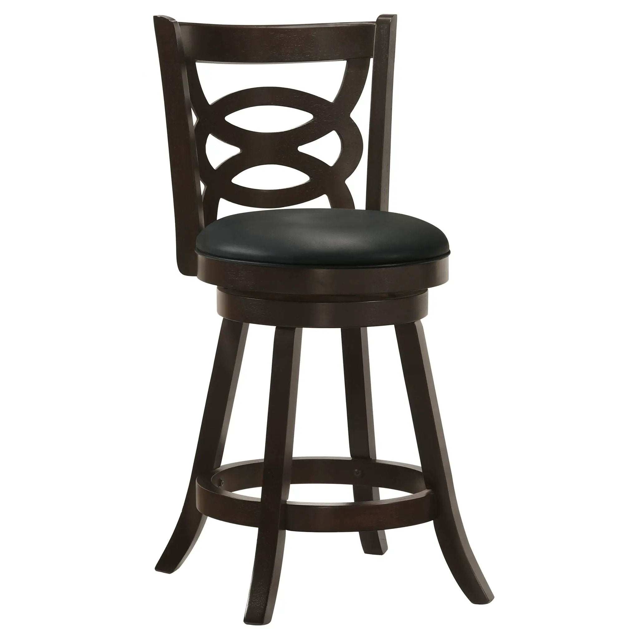 Swivel Counter Stool (Set of 2) - Black by HouseOfZazla