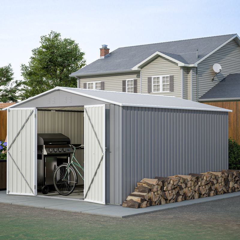 10 x 12 ft. Outdoor Storage Shed with Floor Frame Kit by HouseOfZazla