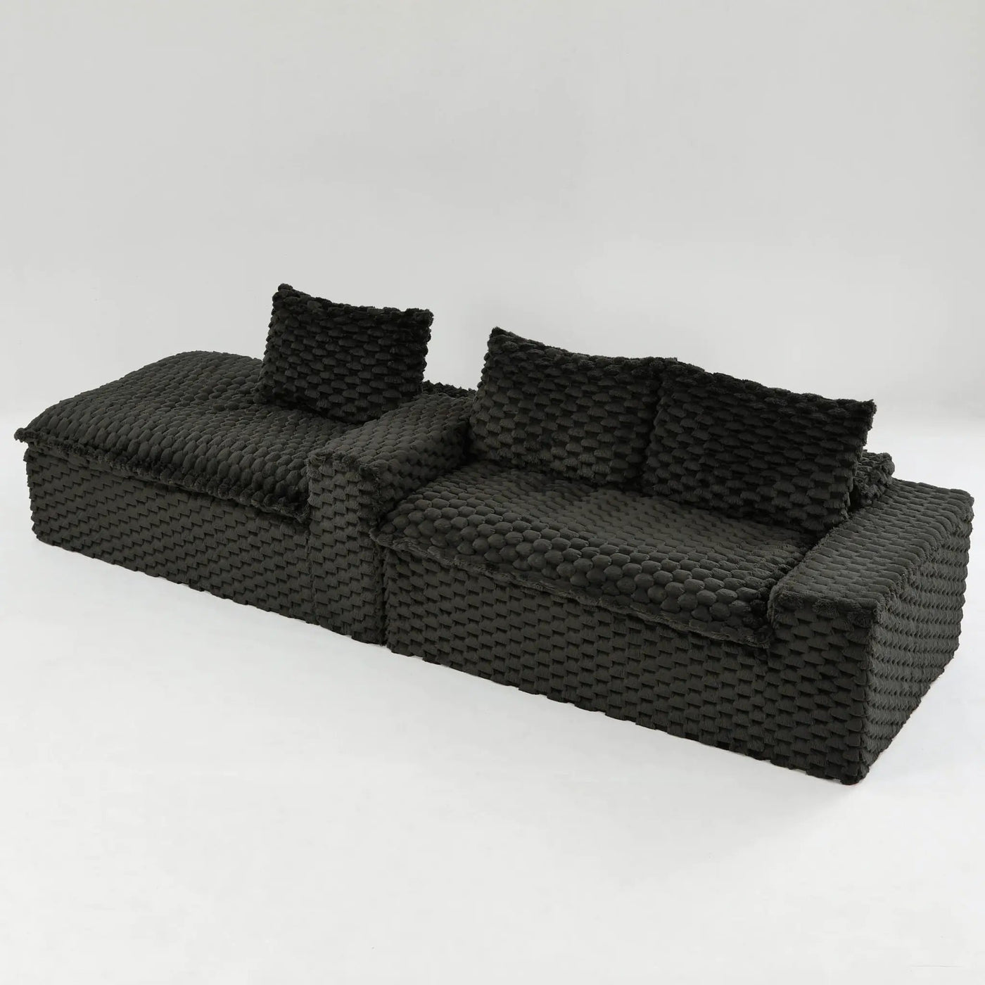 Modular Sofa, Convertible Twin Seat With Chaise Lounge by Unique Piece Furniture