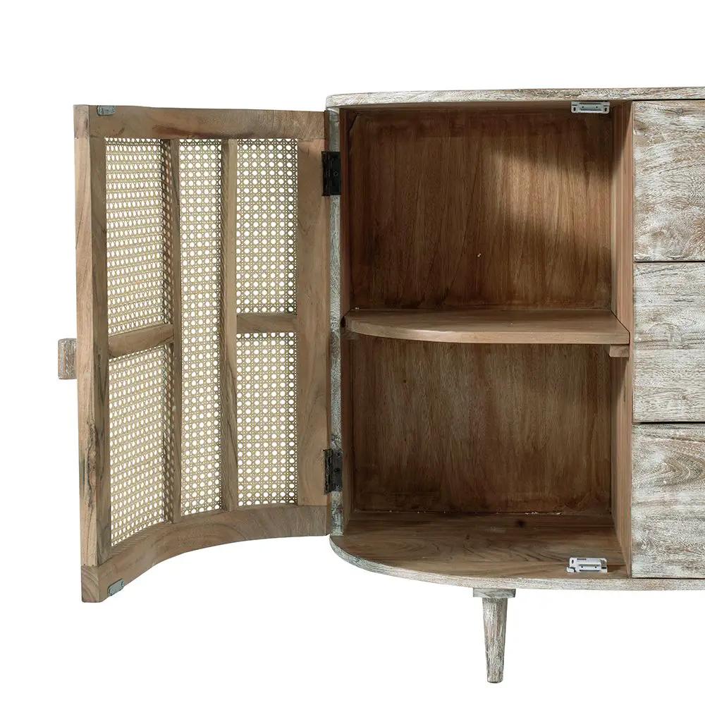TV Console With Cane Doors - Multicolor by HouseOfZazla