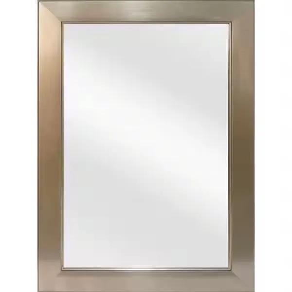 Open Box Glacier Bay 24 in. W x 35 in. H Rectangular PS Framed Wall Bathroom Vanity Mirror in Brushed Nickel (Screws Not Included) by Selzalot