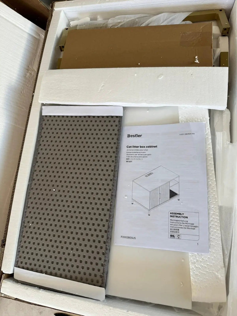 Open Box Bestier Cat Litter Box Enclosure by Selzalot