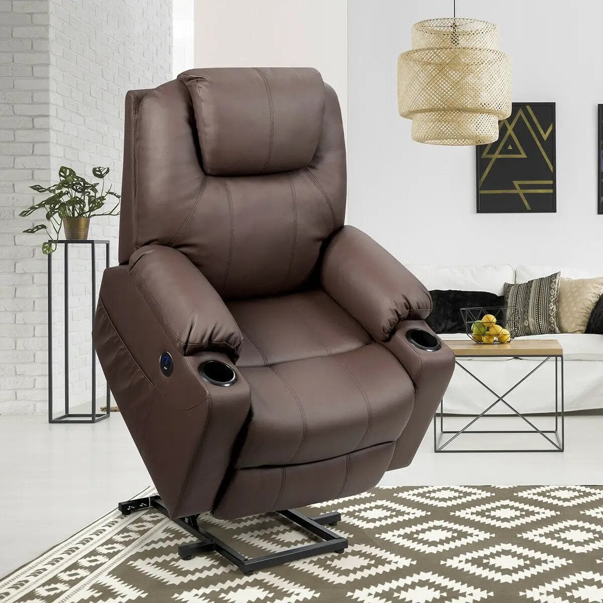 Electric Power Lift Leather Massage Sofa by DirectDeals