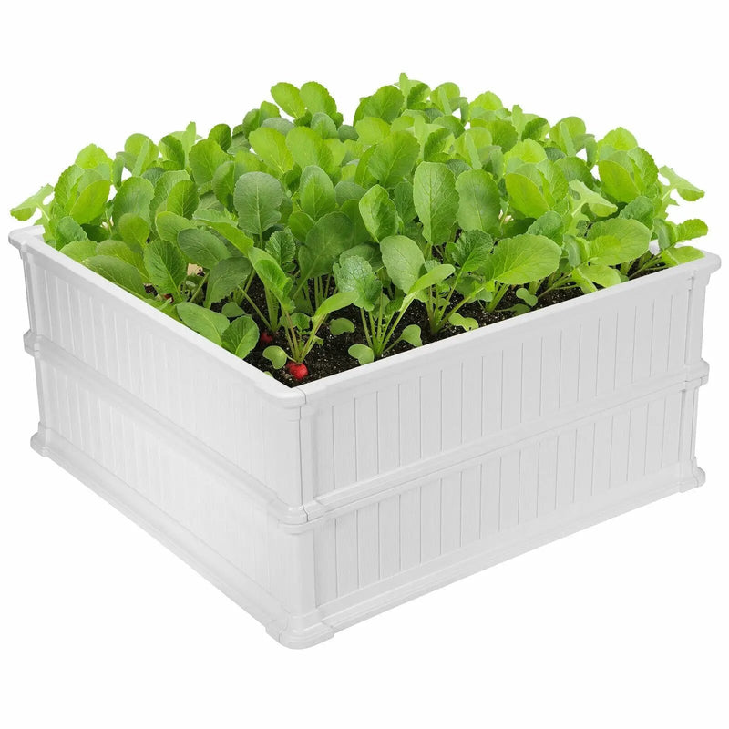 48 Inch Raised Garden Bed Planter for Flower Vegetables Patio by DirectDeals