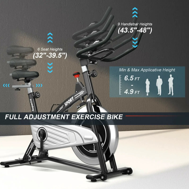 Indoor Exercise Cycling Bike with Heart Rate and Monitor by DirectDeals