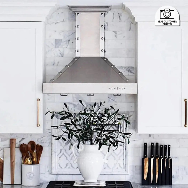 ZLINE 36" Designer Series Stainless Island Range Hood, KB2i-4SSXS-36 by Farmhouse Kitchen and Bath