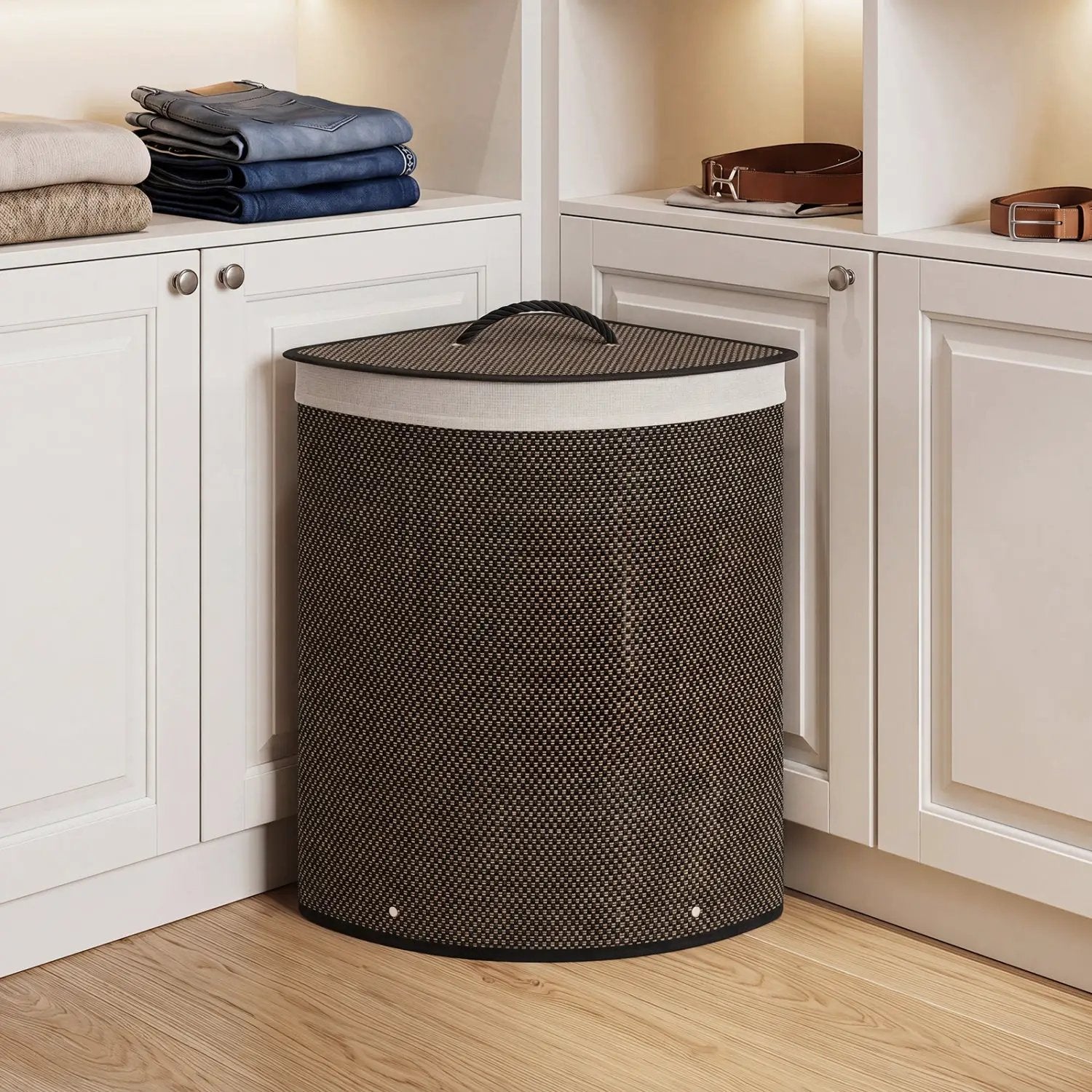 15 Gallon Bamboo Laundry Hamper with Removable Liner by DirectDeals