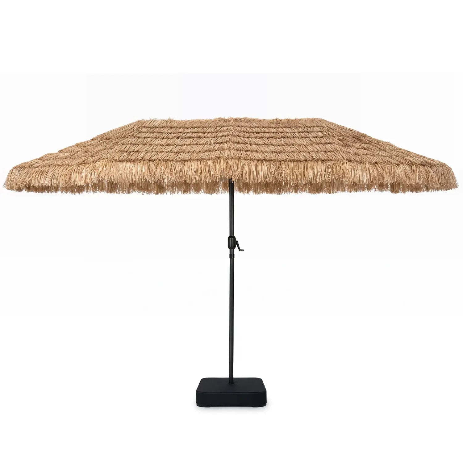 Double-Sided Patio Umbrella 15x9 ft with Solar LED Lights by DirectDeals