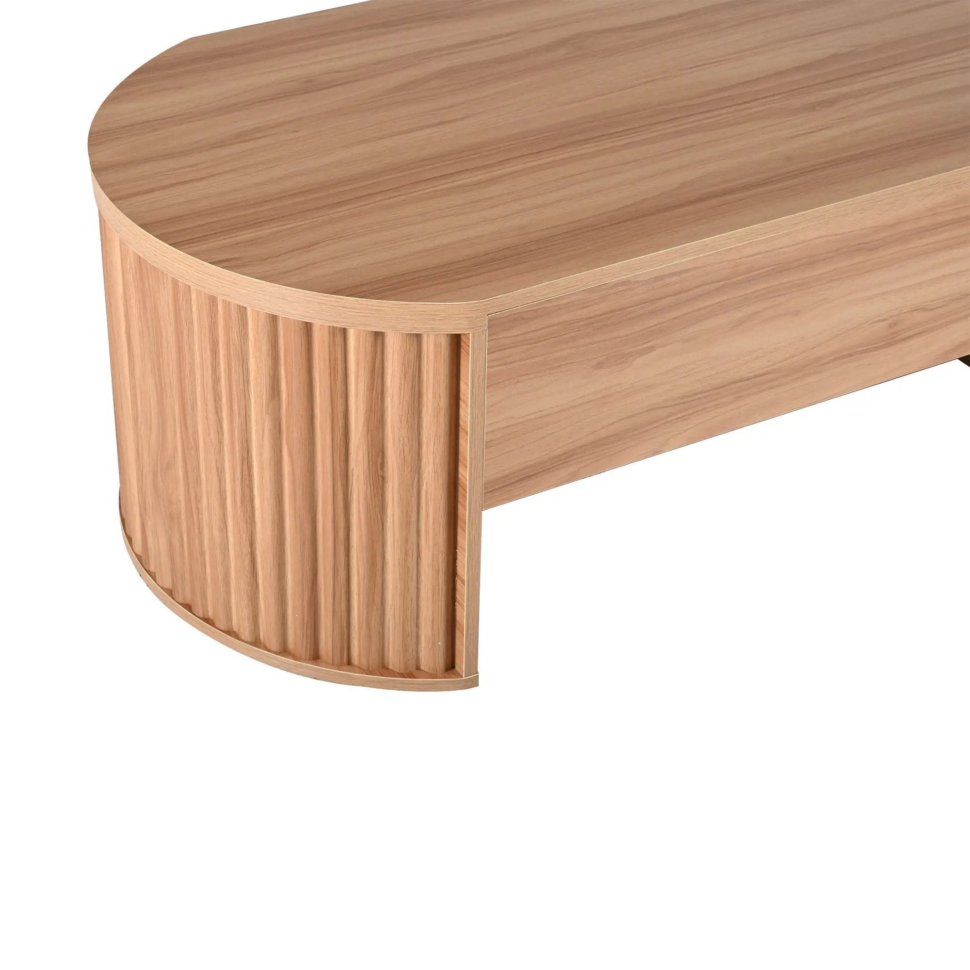 Lift Top Coffee Table With Hidden Compartment, Modern Oval Lift Tabletop For Home Living Room by HouseOfZazla