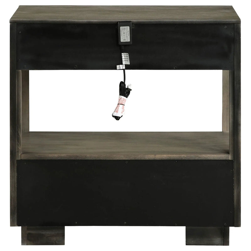 Durango 2-drawer Nightstand Bedside Table Taupe Oak by Unique Piece Furniture