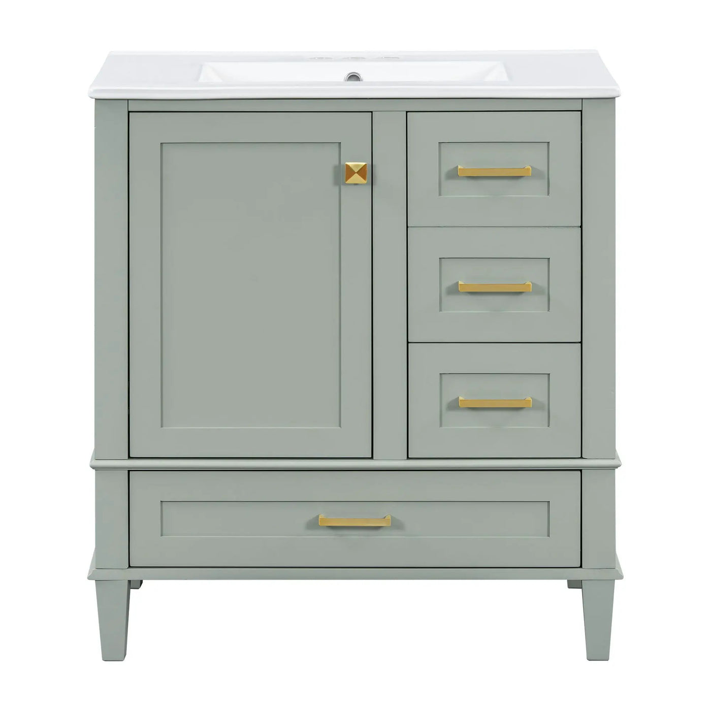 Bathroom Vanity, Modern Bathroom Cabinet With Sink Combo Set, Bathroom Storage Cabinet With A Soft Closing Door And 3 Drawers, Solid Wood Frame by Unique Piece Furniture