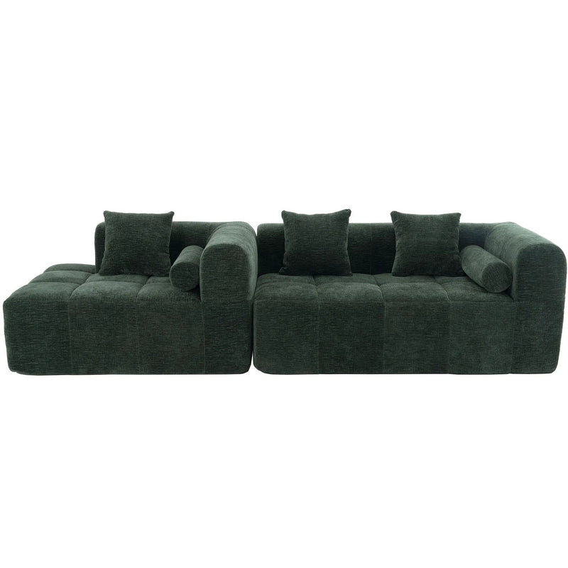 Sectional Free Combined Sofa With 2 Side Pockets by HouseOfZazla
