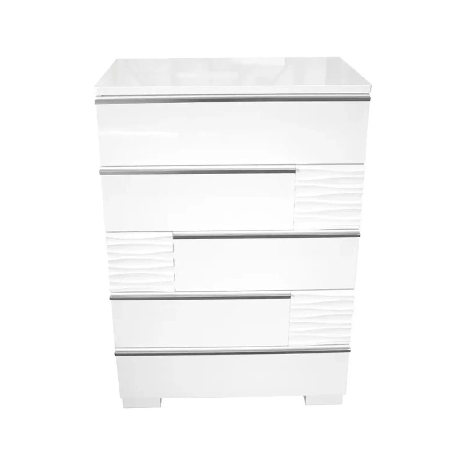 5 Drawer Chest, Bedroom - White by Unique Piece Furniture