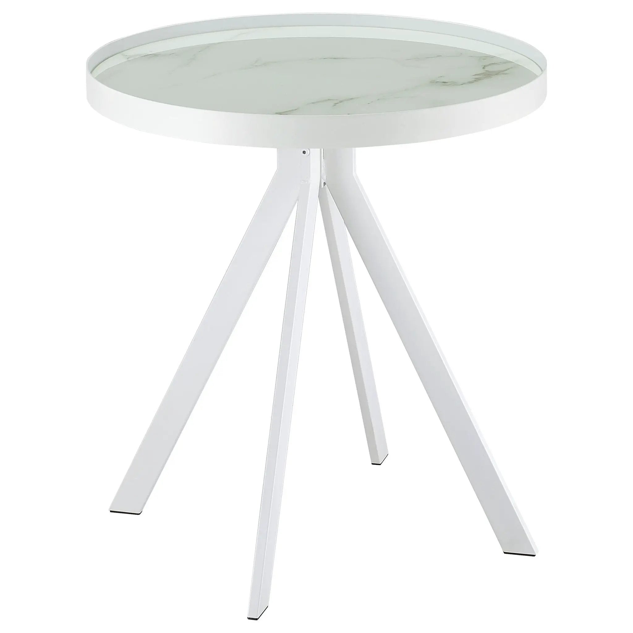 Briggs 3-piece Round Coffee and End Table Set White by Unique Piece Furniture