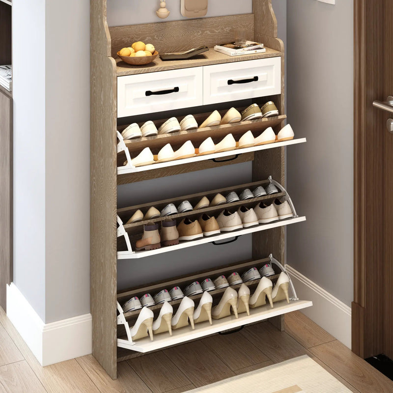 Premium Shoe Cabinet with Drop-Down Doors by HouseOfZazla