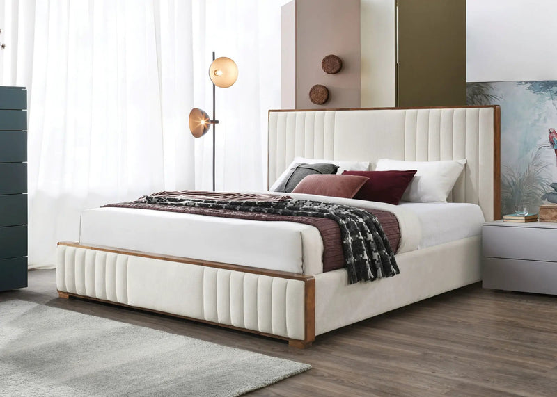 Kaleea - Queen Bed - Beige by HouseOfZazla