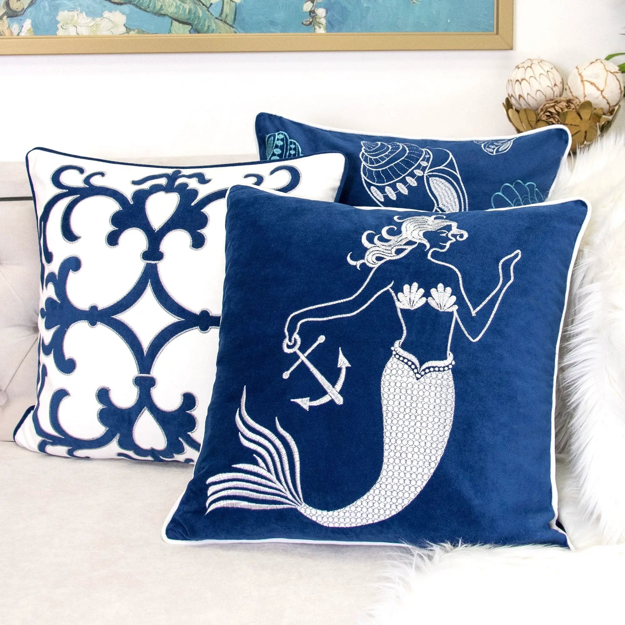 Liz Mermaid Set of 2 Pillowcases by HouseOfZazla