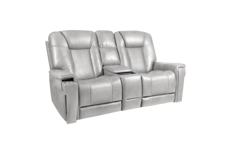 Sanibel - Power Console Loveseat - Wall Prox. Recliner With Power And Power Headrest And Lumbar, Wireless Charger by Unique Piece Furniture
