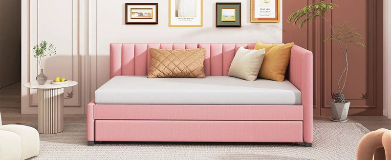 Upholstered Daybed, Sofa Bed Frame, No Box Spring Needed