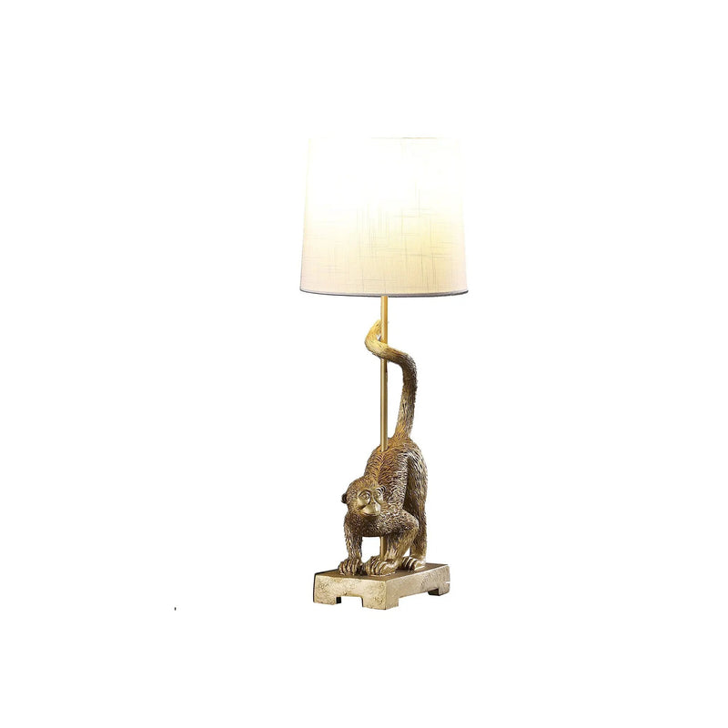 24-Inch Old World Gold Capuchin Monkey Polyresin Table Lamp by HouseOfZazla