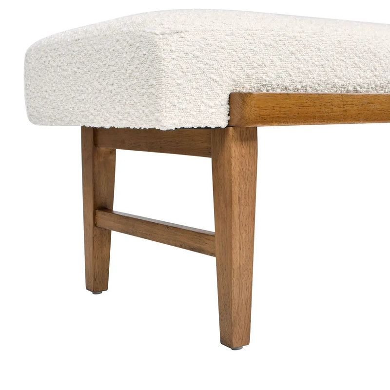 Billie - Modern Telephone Bench With Sliding Shelf - Ivory White by Unique Piece Furniture