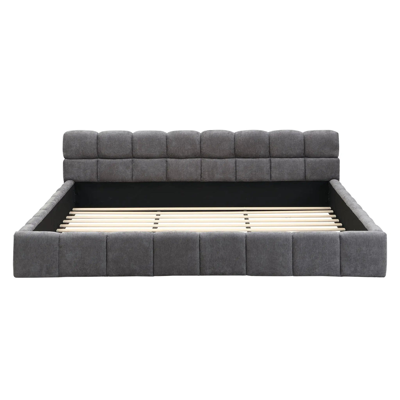 Elegant Upholstered Bed With Checkerboard Design by HouseOfZazla