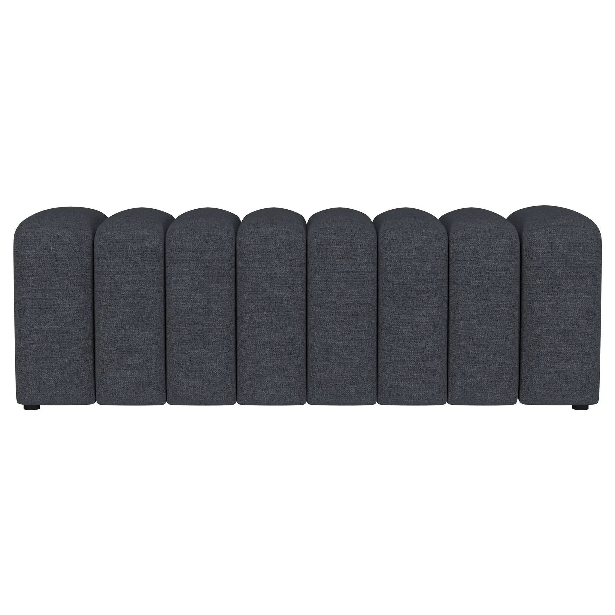 Summer Fabric Upholstered Tufted Accent Bench Charcoal by Unique Piece Furniture