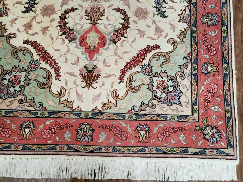 3' 4" X 5' Vintage Handmade Ultra Fine Floral Oriental Turkish Rug Carpet Wow by Jewel Rugs
