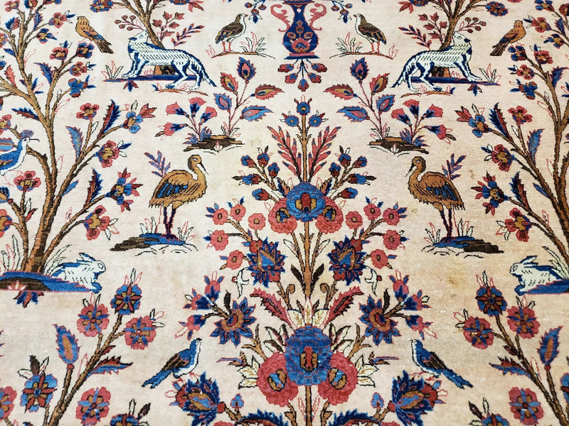 Antique Persian Kashan Tree of Life Rug 10x13 by Jewel Rugs