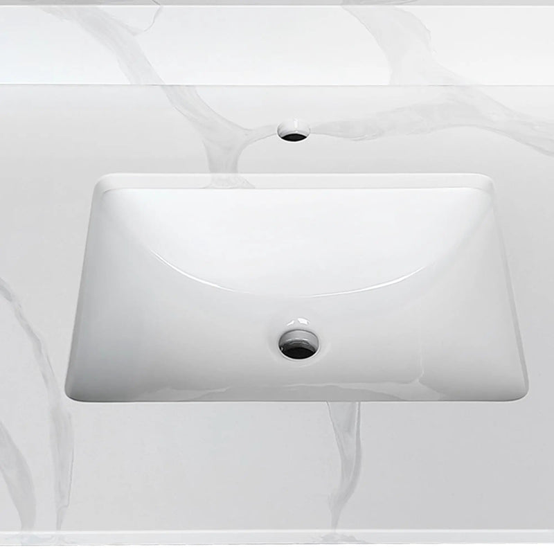 43-inch Quartz Bathroom Vanity Top with Undermount Single Bowl Sink by HouseOfZazla