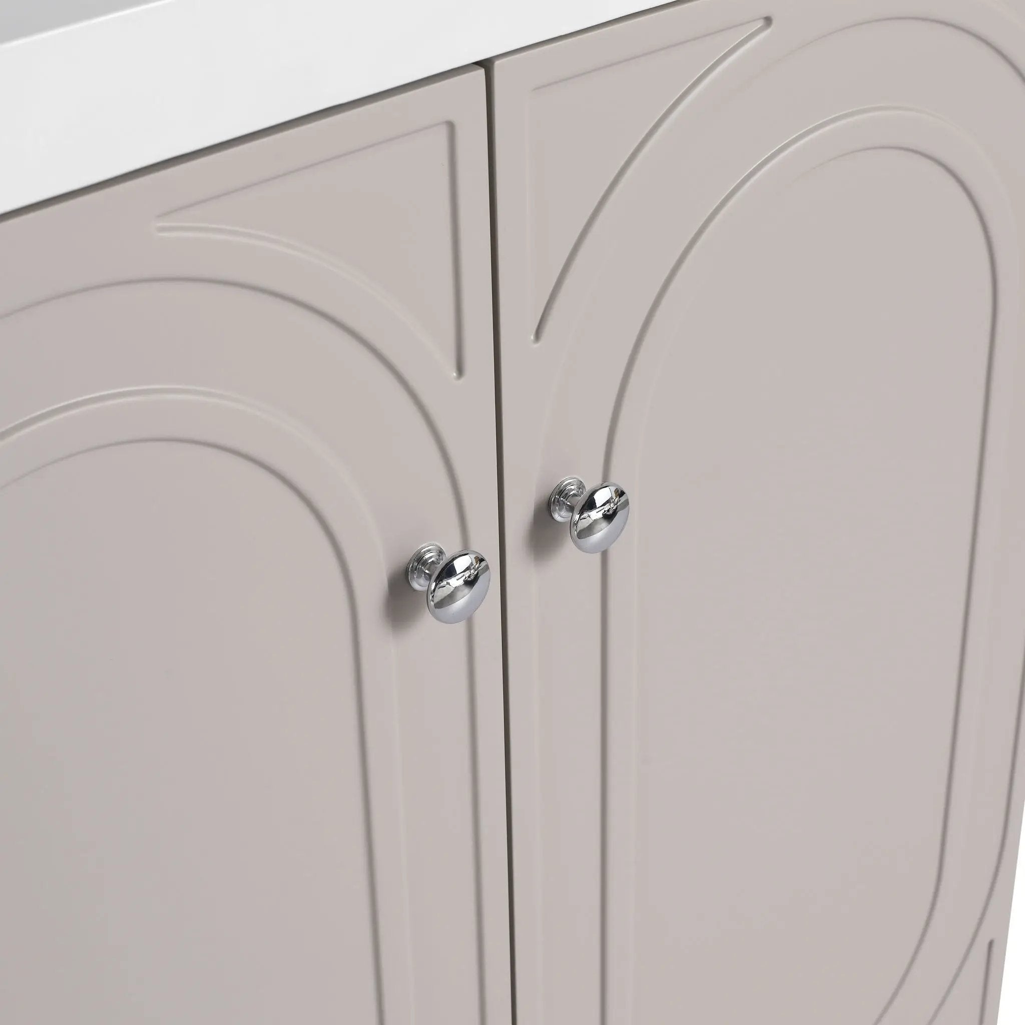 Modern Freestanding Bathroom Vanity With Soft Close Cabinet Doors by HouseOfZazla