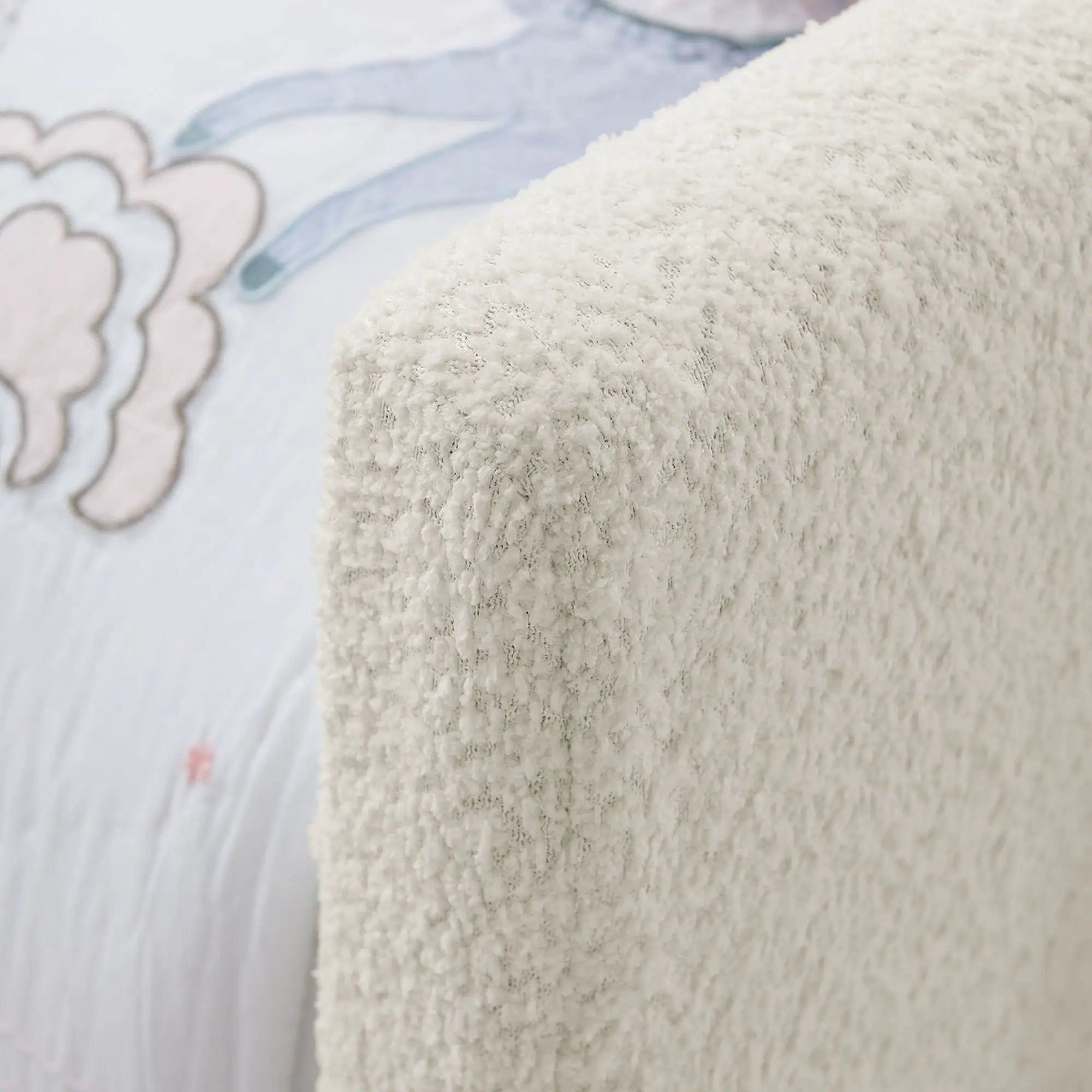 Cute Rabbit Ear Upholstered Platform Bed Frame With Safety Rail by Unique Piece Furniture