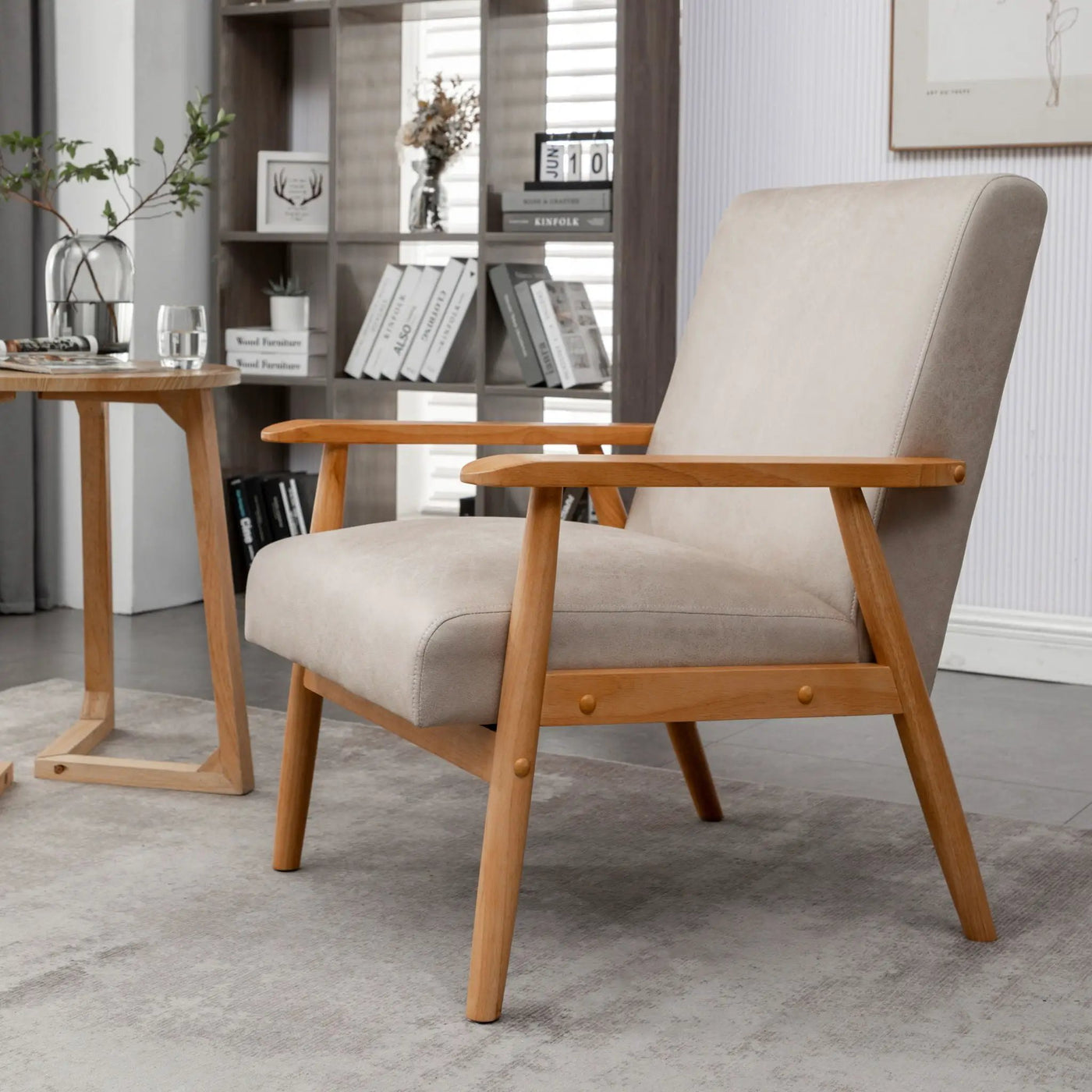 Wide Classic Mid-Century Modern Arm Chair by Unique Piece Furniture