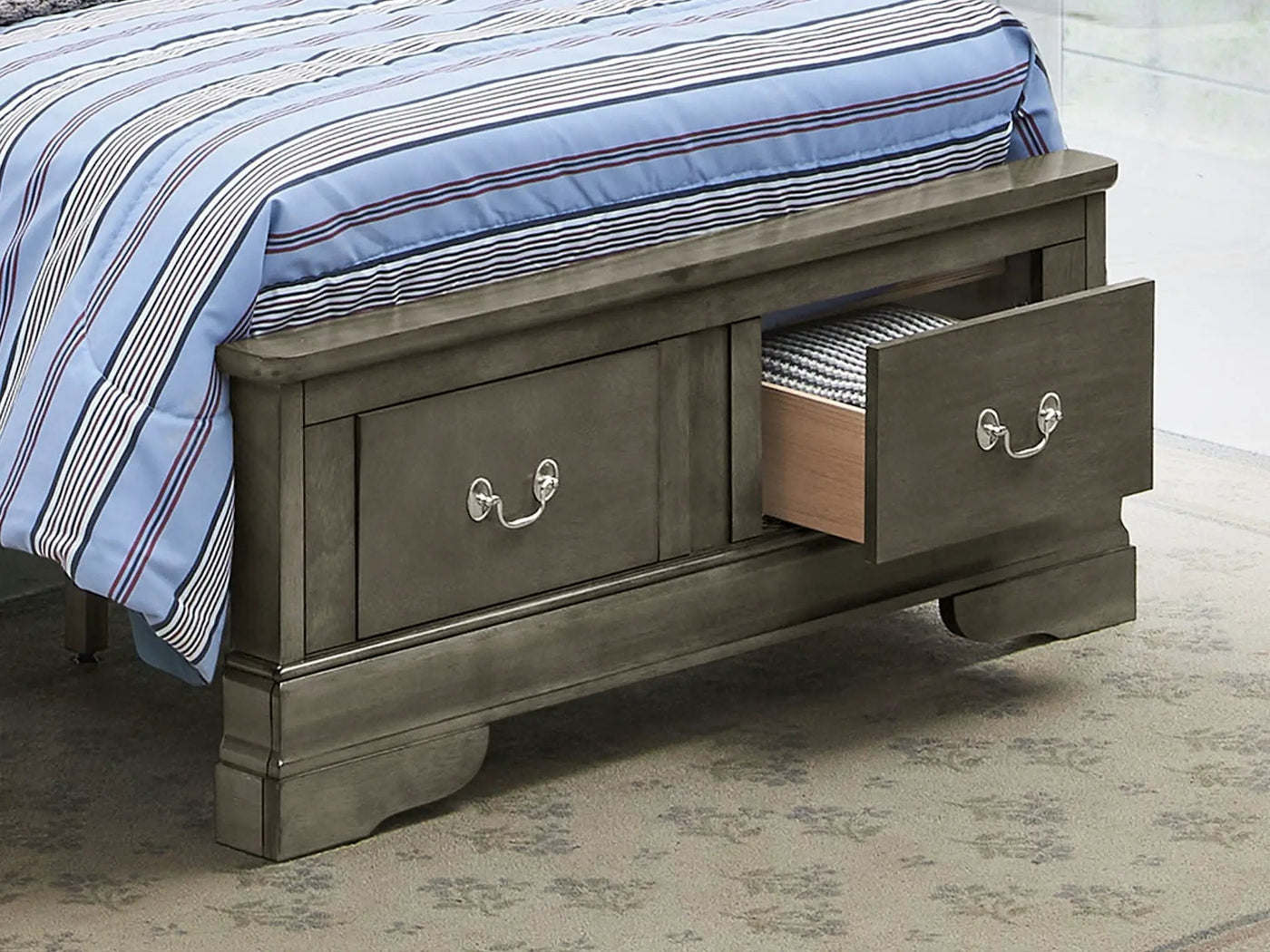 Upholstered Panel Sleigh Bed Design by HouseOfZazla