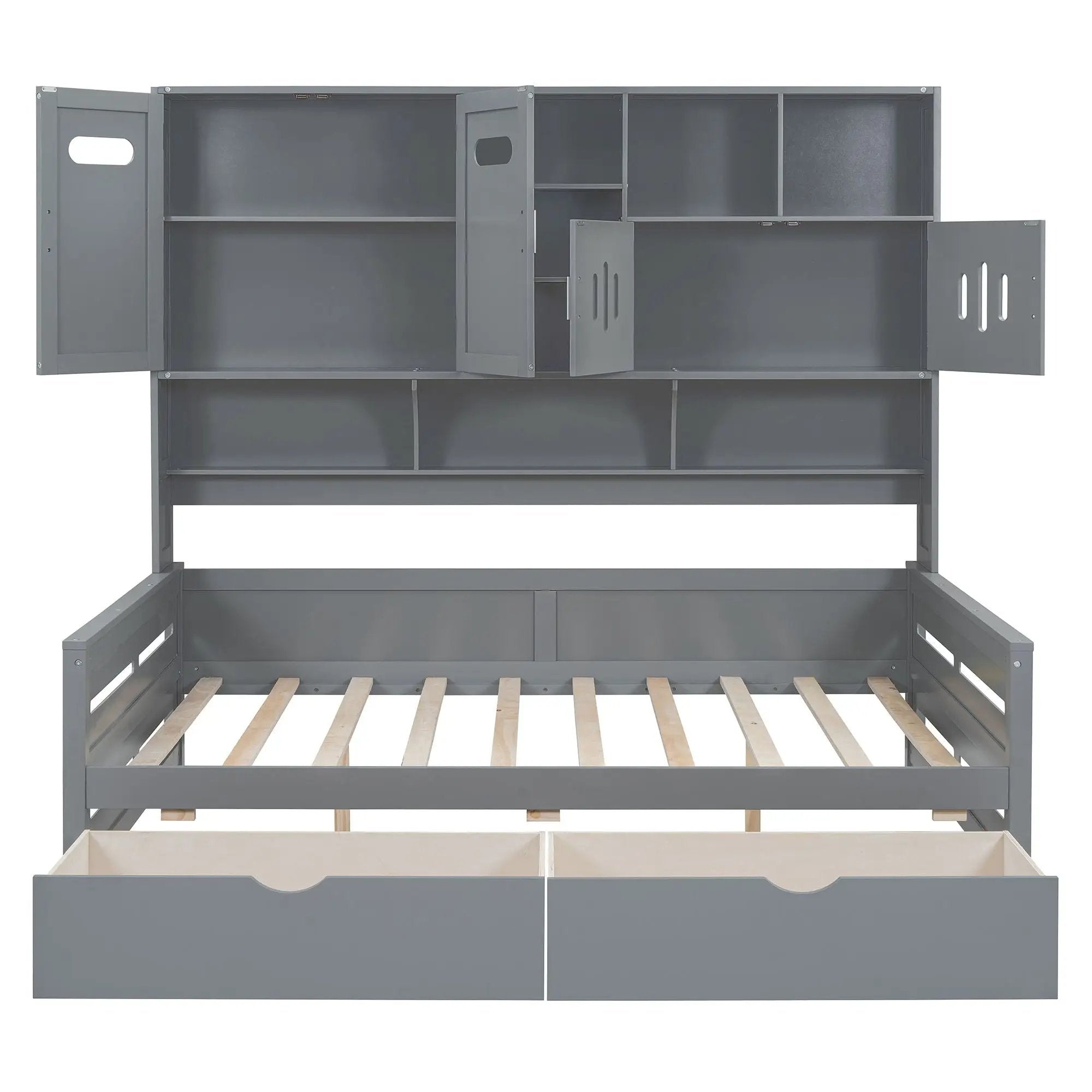 Daybed With All-In-One Cabinet And Shelf by HouseOfZazla