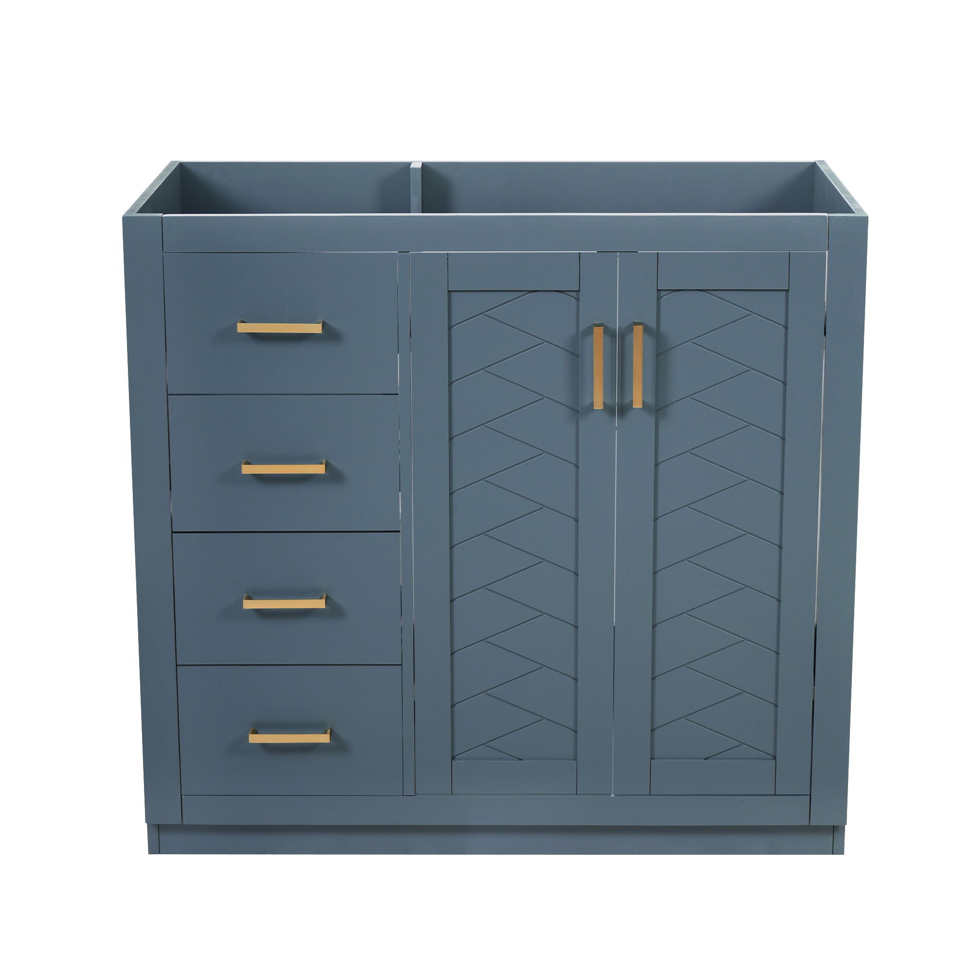 Retro Style Bathroom Vanity, 3 Drawers & Soft Closing Doors by HouseOfZazla