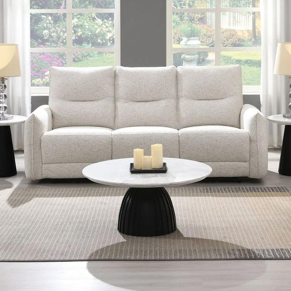 Lalisa - Power Motion Sofa With USB Port - Cream Chenille