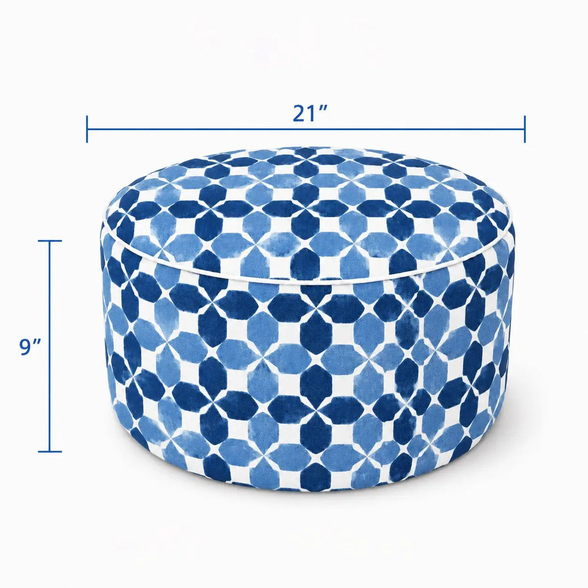 Outdoor Inflatable Ottoman – Coastal Mosaic by HouseOfZazla
