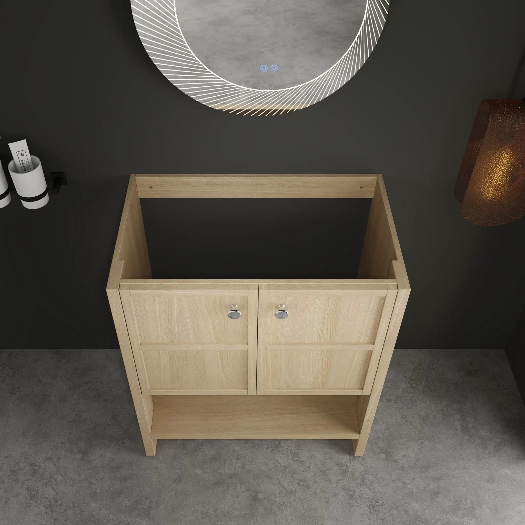 Modern Freestanding Bathroom Vanity With 2 Soft Closing Doors by Unique Piece Furniture
