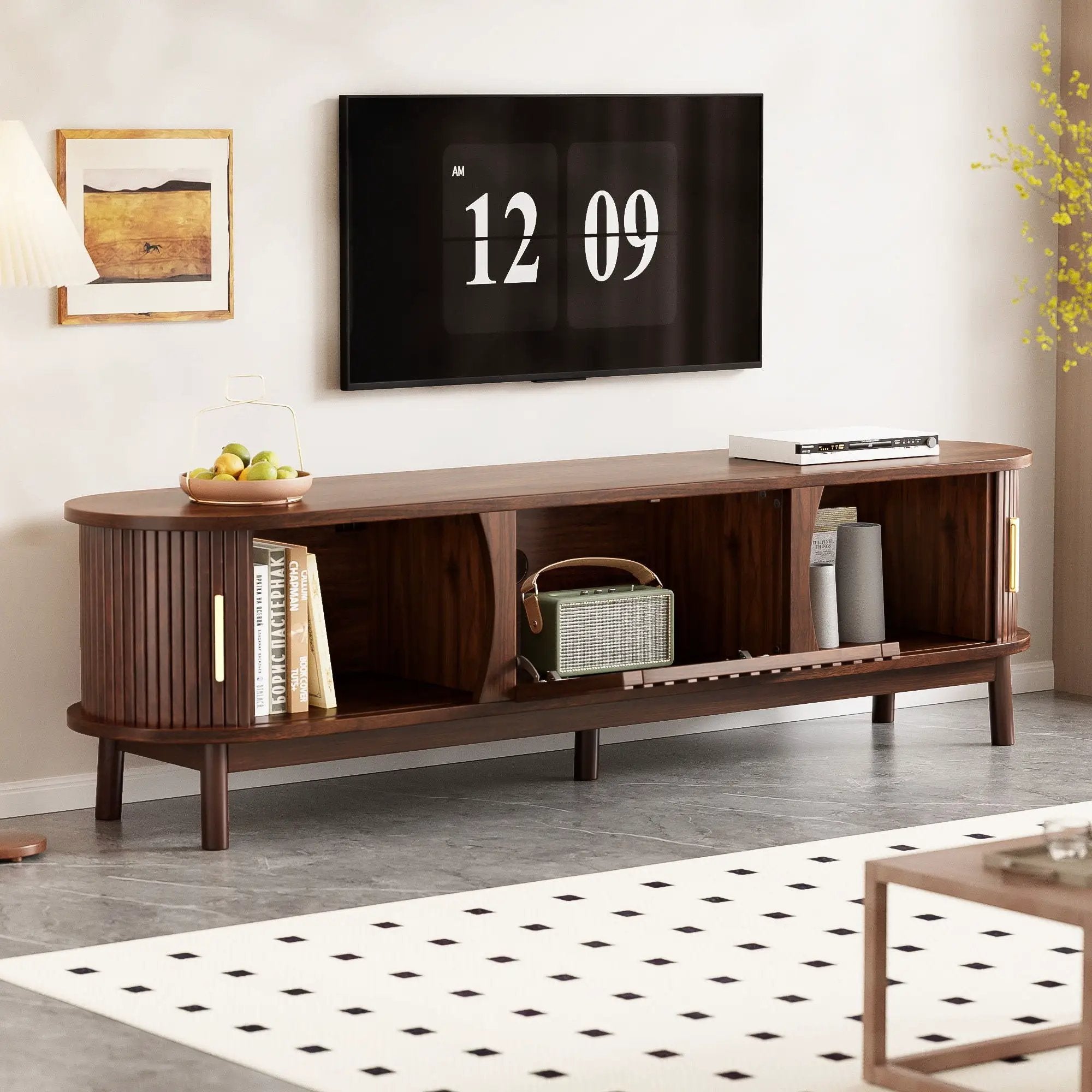 TV Stand, Entertainment Center With Storage by Unique Piece Furniture