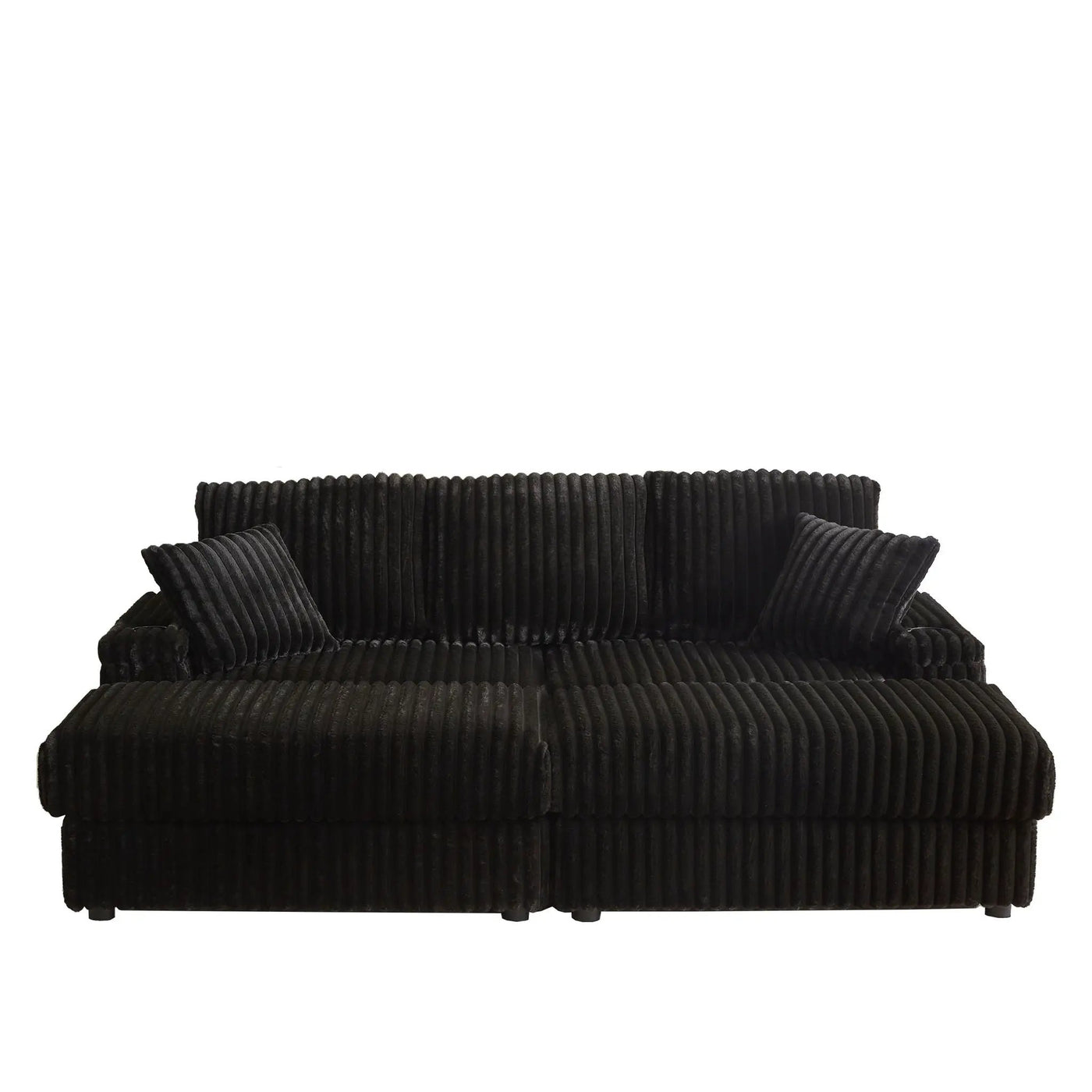 3 Seater Sofa With 2 Ottomans For Living Room by HouseOfZazla