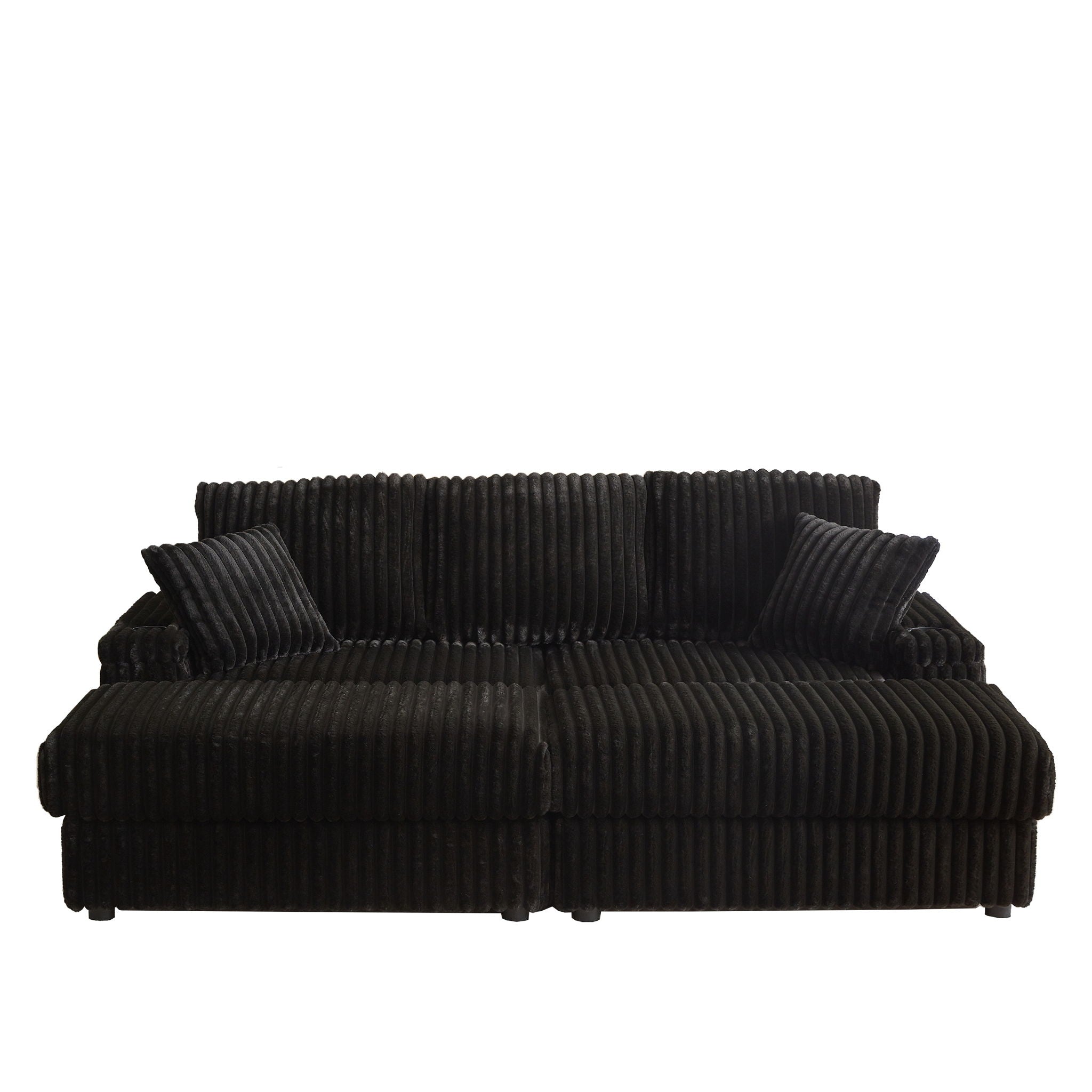 3 Seater Sofa With 2 Ottomans For Living Room by HouseOfZazla