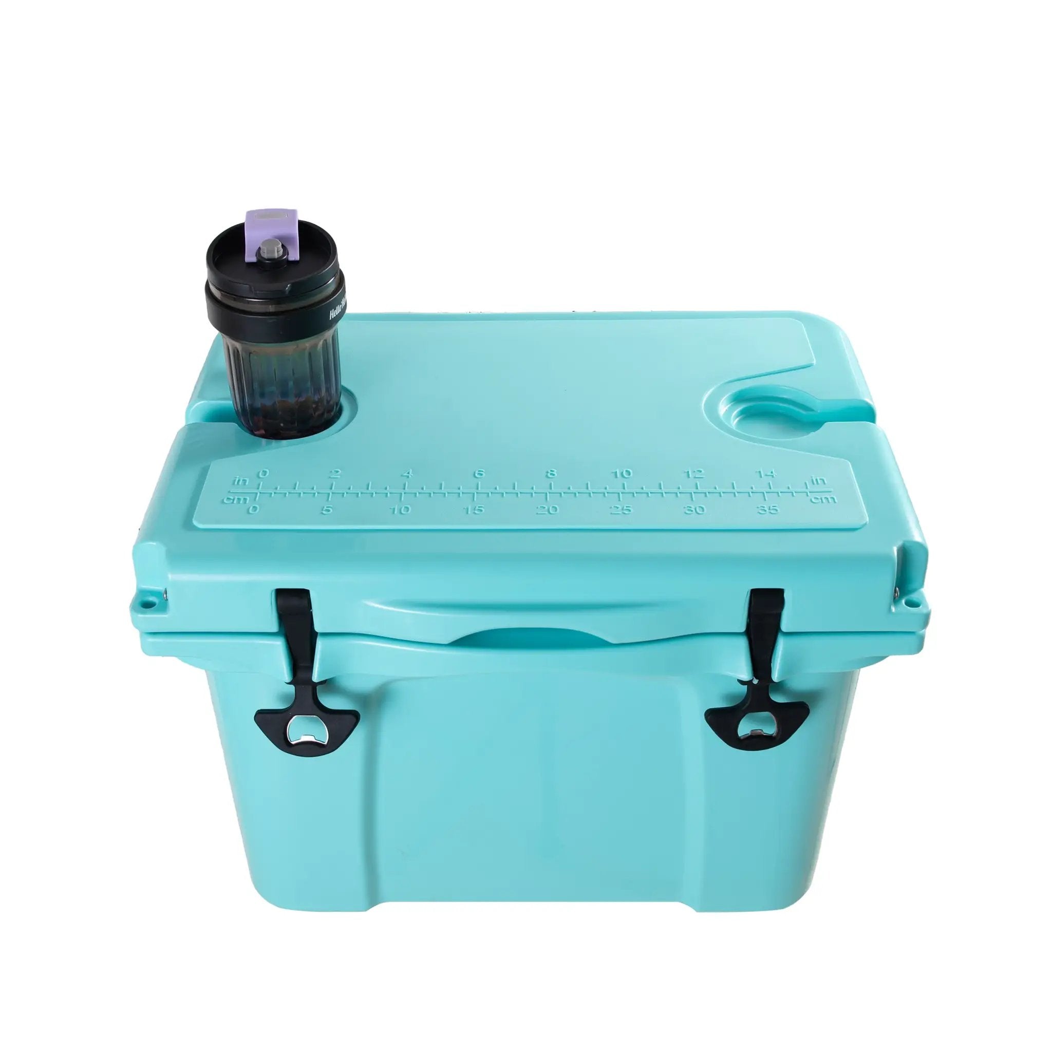 25QT Portable Cooler, Insulated Hard Cooler with Bottle Opener and Cup Holder by HouseOfZazla