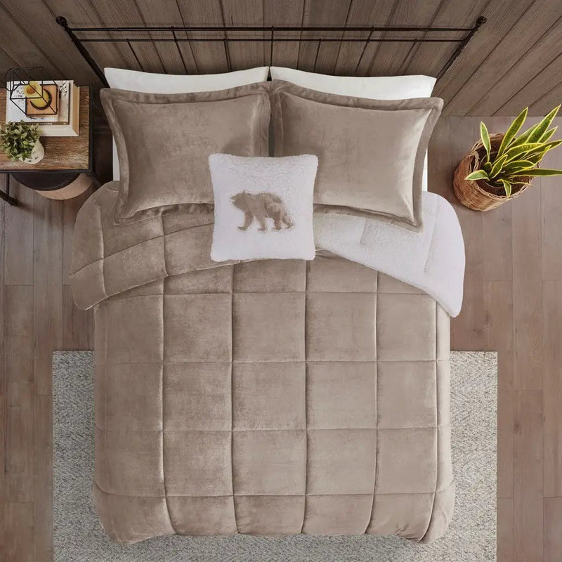 King Plush to Sherpa Down Alternative Comforter Set by HouseOfZazla
