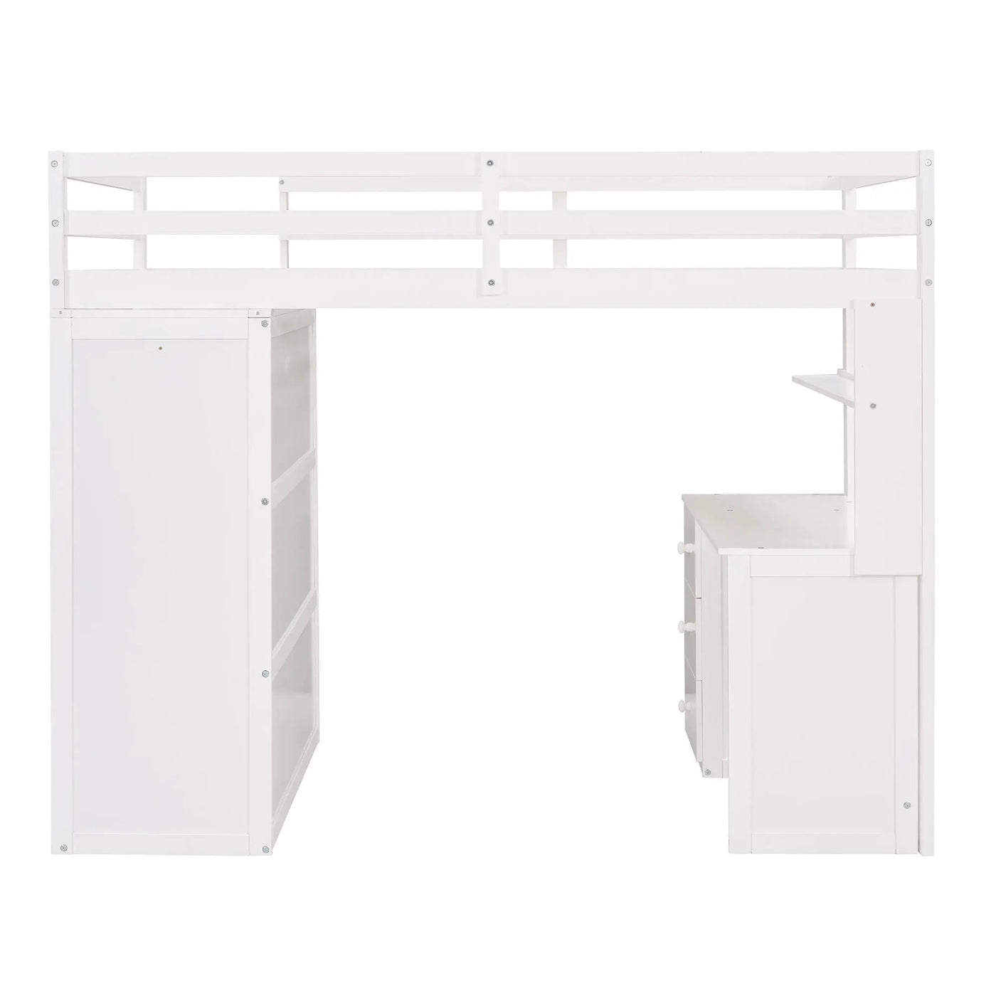 Loft Bed With Drawers, Desk, And Wardrobe by HouseOfZazla