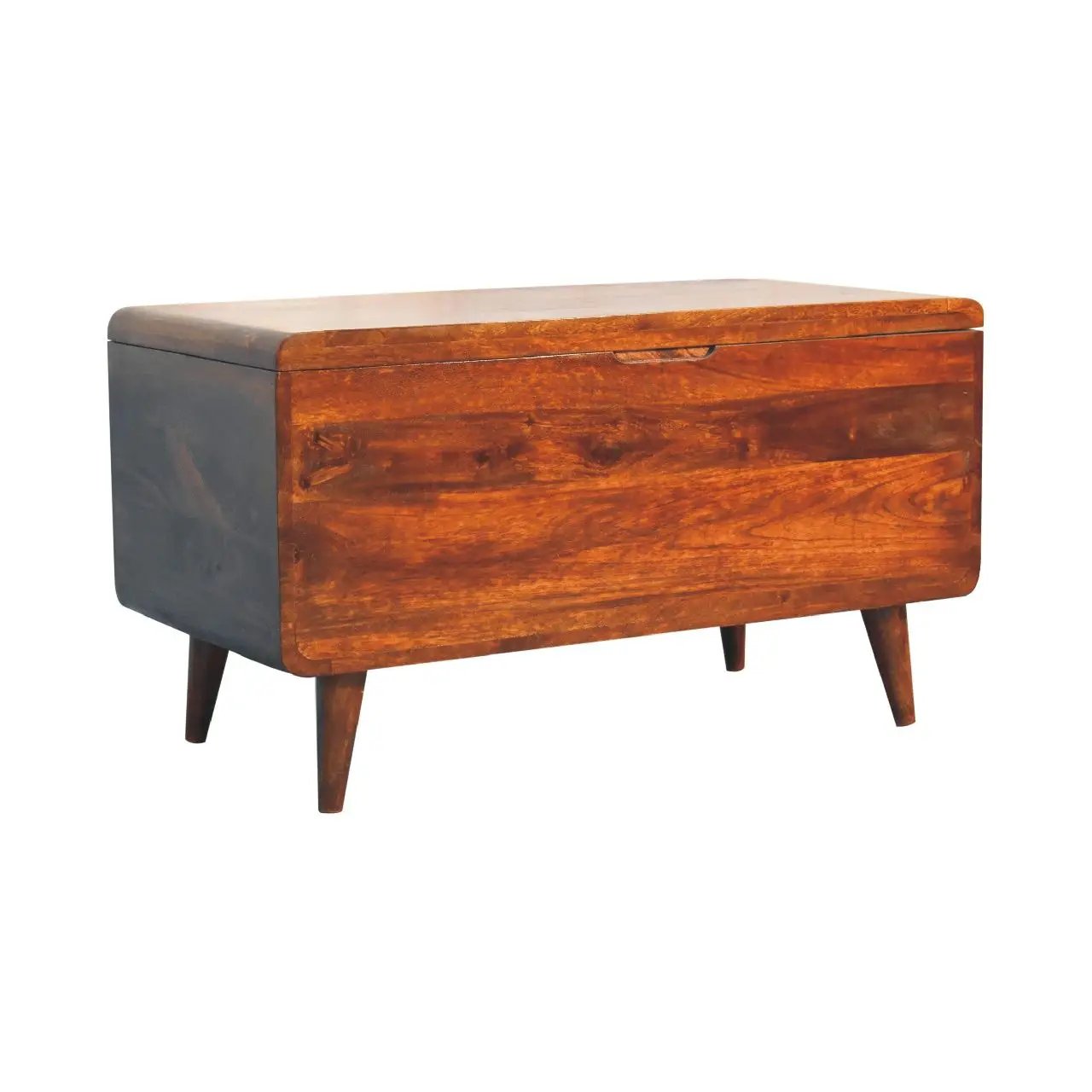 Curved Blanket Box - Chestnut by HouseOfZazla