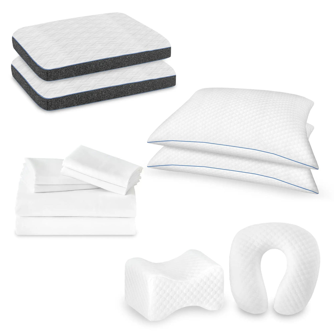 Comfort Care - Hybrid Restful Nights Plush Mattress With 12 Piece Comfort Bedding Pack by Unique Piece Furniture